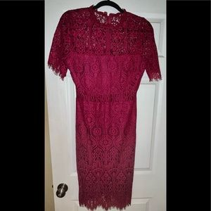 Lulus Maroon lace dress
